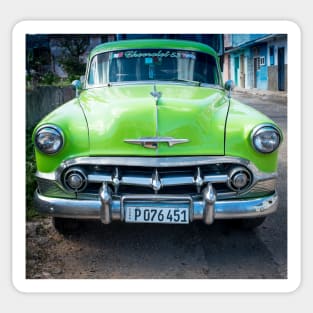 American car from the 50's in Havana, Cuba Sticker